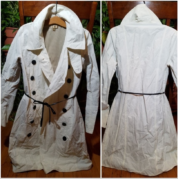 Wilson Trench Coat Off White Size Medium - Picture 1 of 7